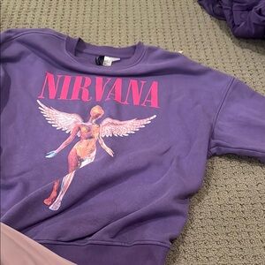 Purple Nirvana Graphic Sweatshirt